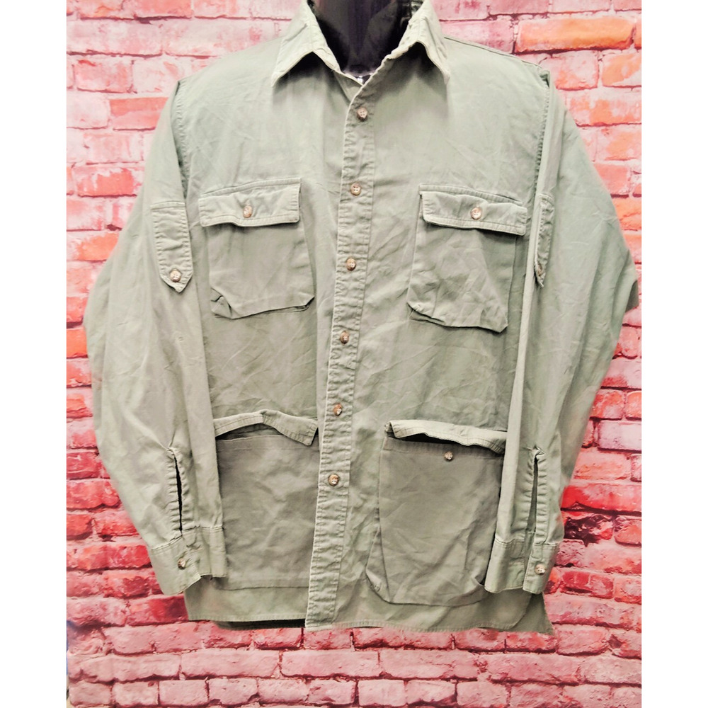 Duxbak Mens Utility Pockets Casual Long Sleeve Regular Fit Button Down